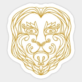 Decorative Lion Face Sticker